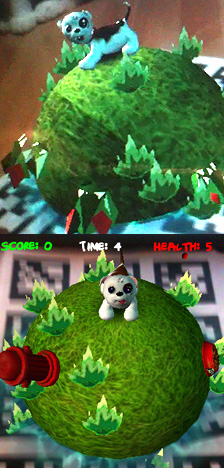 Dog World Augmented Reality Game Prototype iPhone